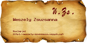 Weszely Zsuzsanna névjegykártya